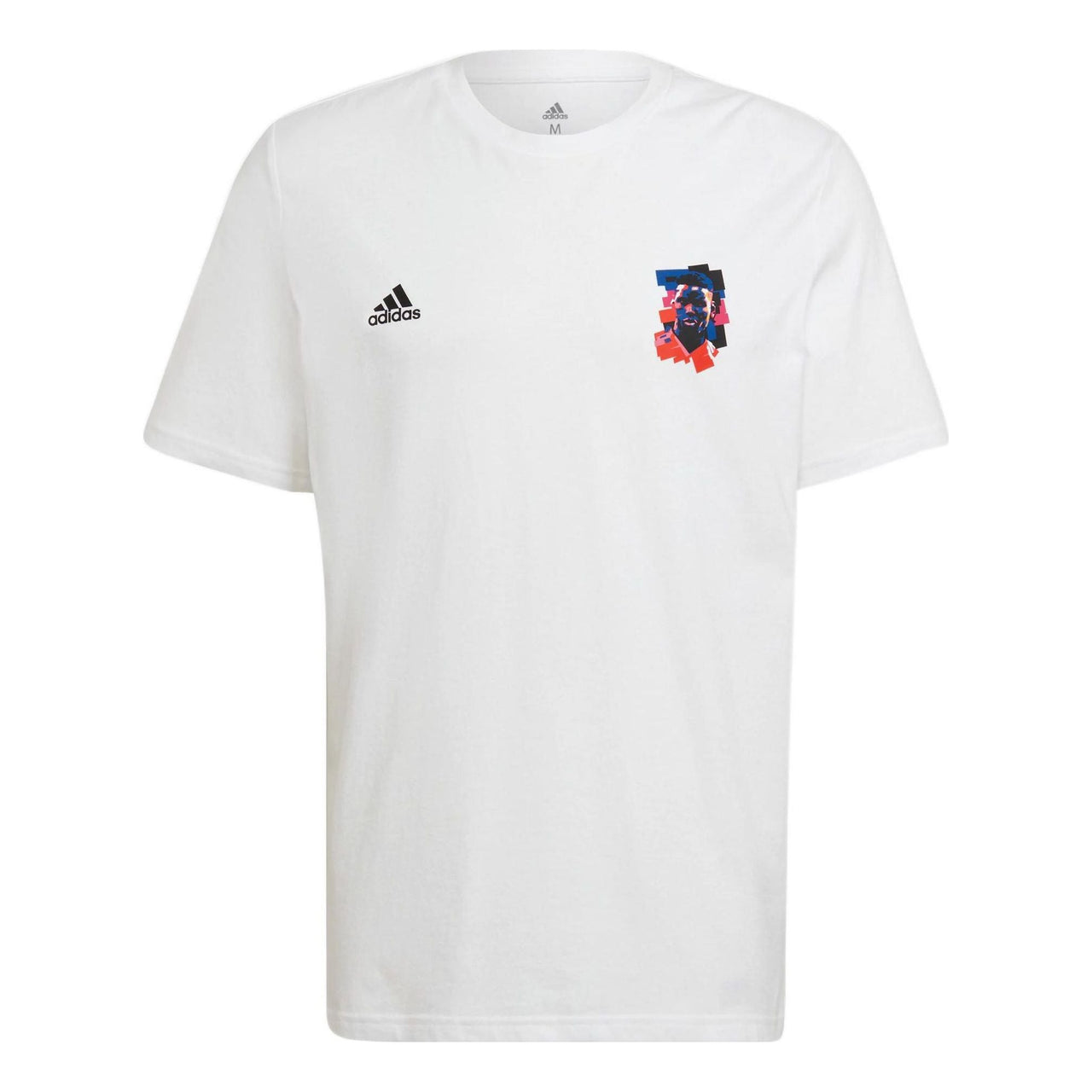 adidas Paul Pogba Alphabet Printing Soccer/Football Sports Short Sleeve White HA0934