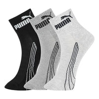 PUMA Casual Short Socks 3 Pack 'Black Grey White' 701223916-002