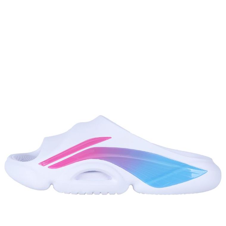 (WMNS) Li-Ning 8 PE Courtside Sport Slides 'White Blue' ABTS010-1