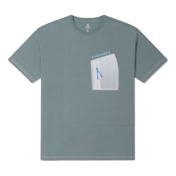 Converse Zip Pocket T-shirt Asia Sizing 'Ash Green' 10025872-A03
