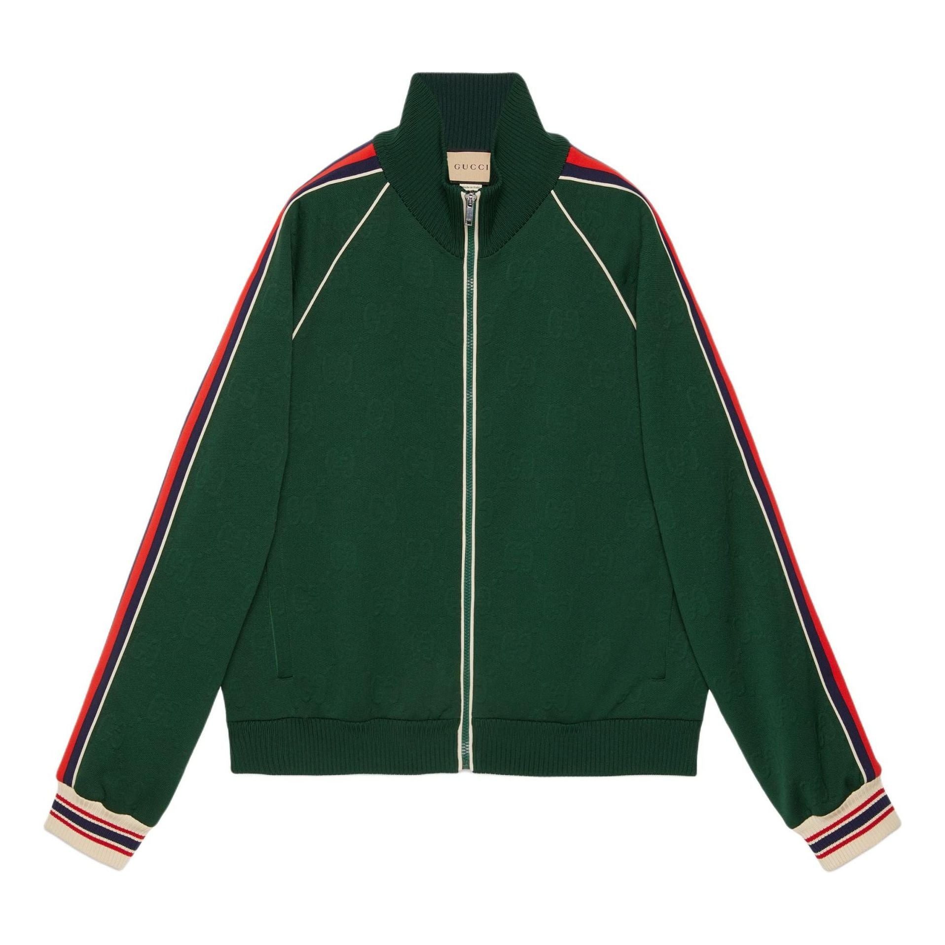 Gucci GG Jacquard Jersey Zip Jacket 'Green' 662270-XJDE9-3754