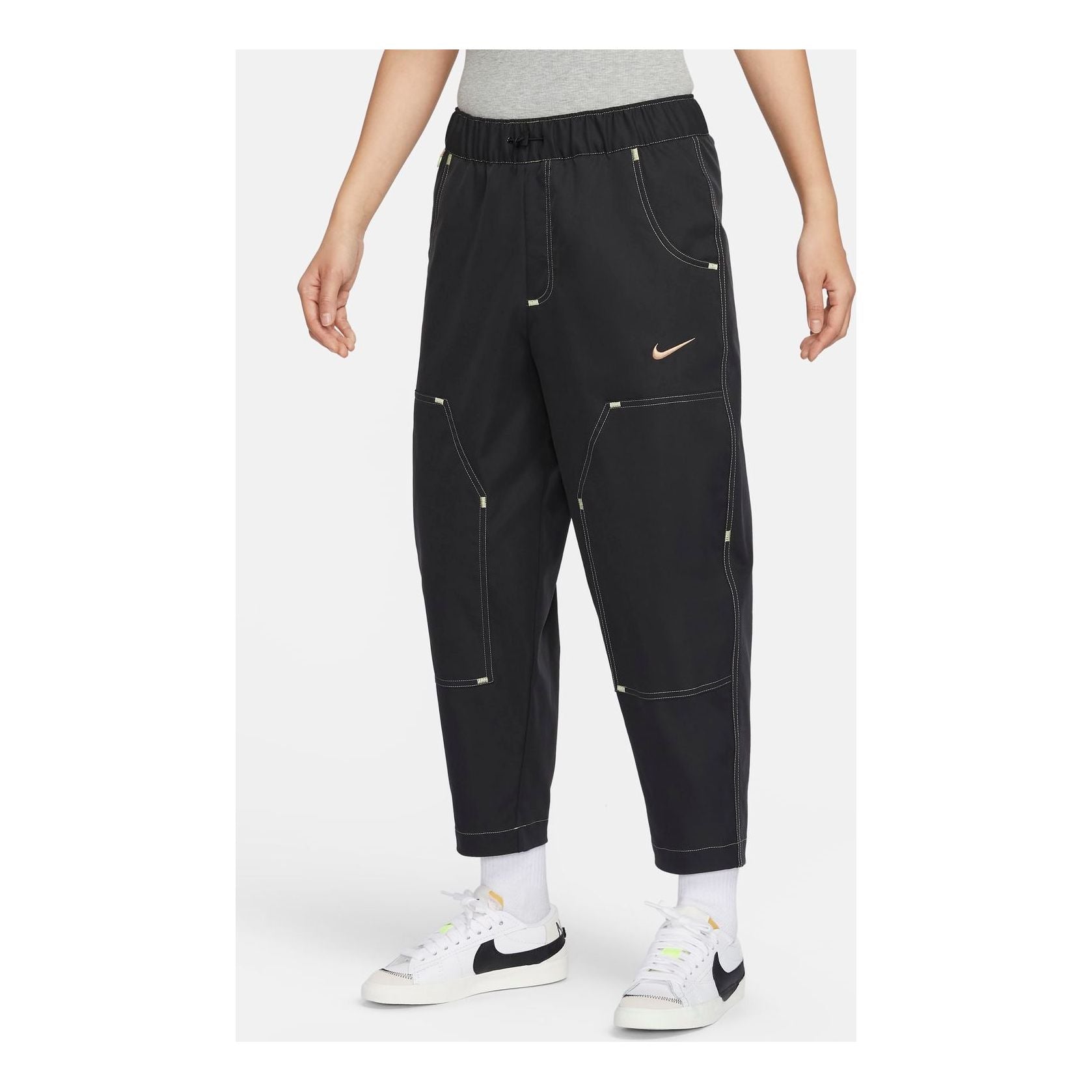 (WMNS) Nike Sportswear Woven Pants 'Black' HF6174-010