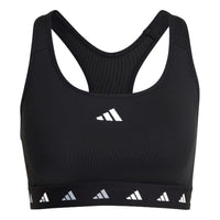 (WMNS) adidas Powerreact Training Medium-Support Techfit Bra Asia Sizing 'Black White' HN7273