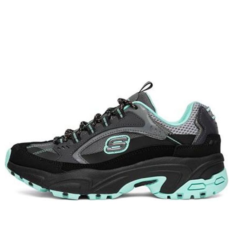 (WMNS) Skechers Stamina Running Shoes Black/Green 149017-BKMN
