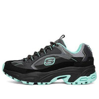 (WMNS) Skechers Stamina Running Shoes Black/Green 149017-BKMN