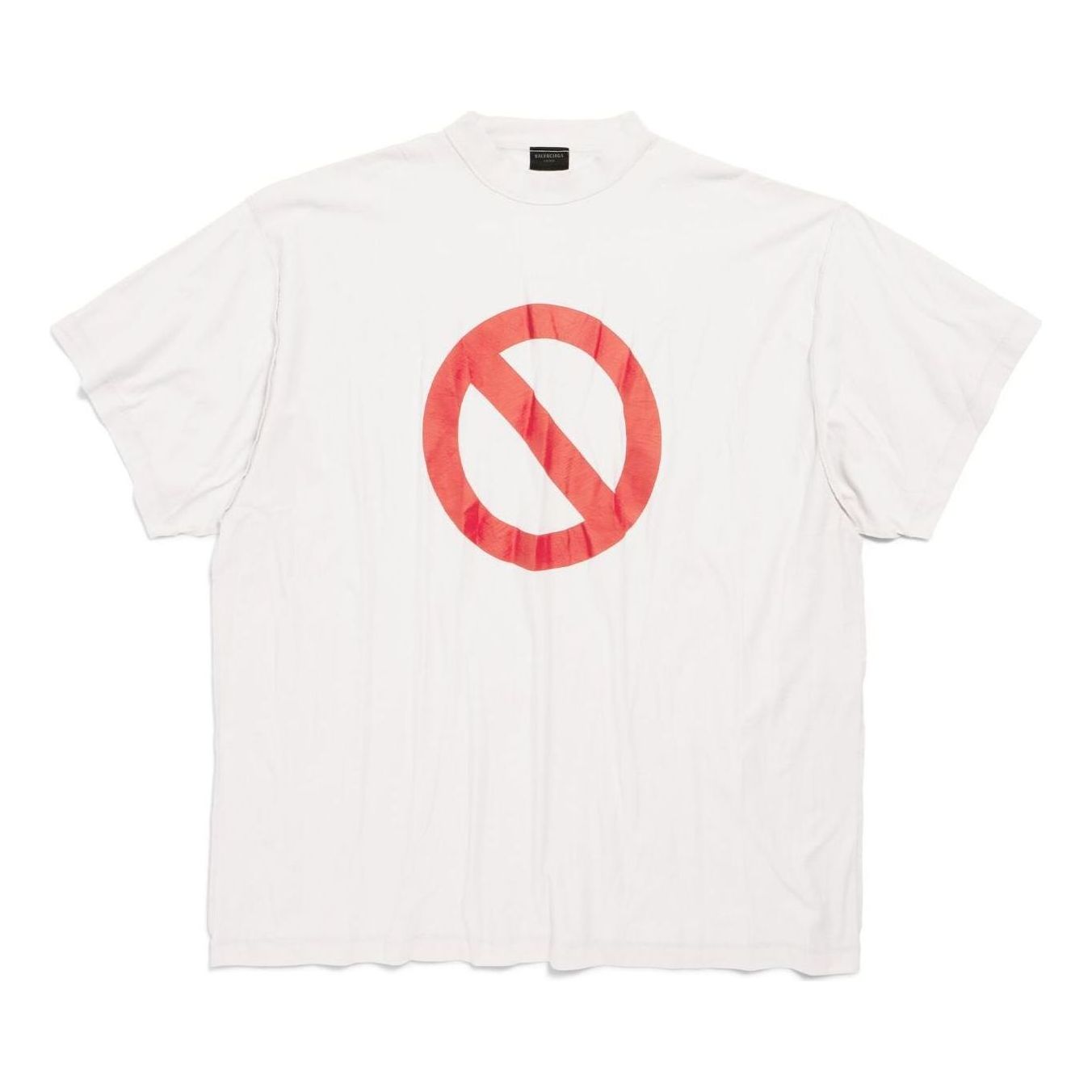 Balenciaga Bfrnd Series Inside-out Oversized T-shirt 'Off White' 787358TQVG89016