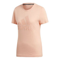 (WMNS) adidas Logo Alphabet Printing Sports Short Sleeve Pink EB3795