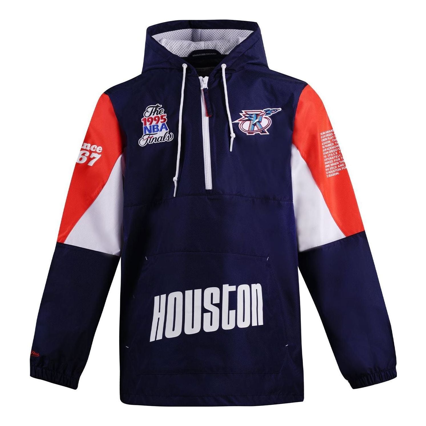 Mitchell & Ness x NBA Houston Rockets Origins Pullover Hoodie 'Black' OJPO5033-HROYYPPPNAVY