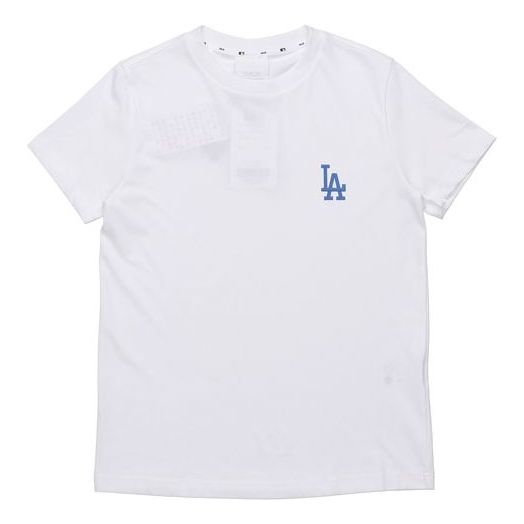 MLB Los Angeles Dodgers Basic Small Logo Short Sleeve Unisex White 31TS10031-07W