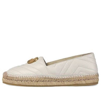 (WMNS) Gucci Leather Espadrille Double G 'White' 551890-BKO00-9014