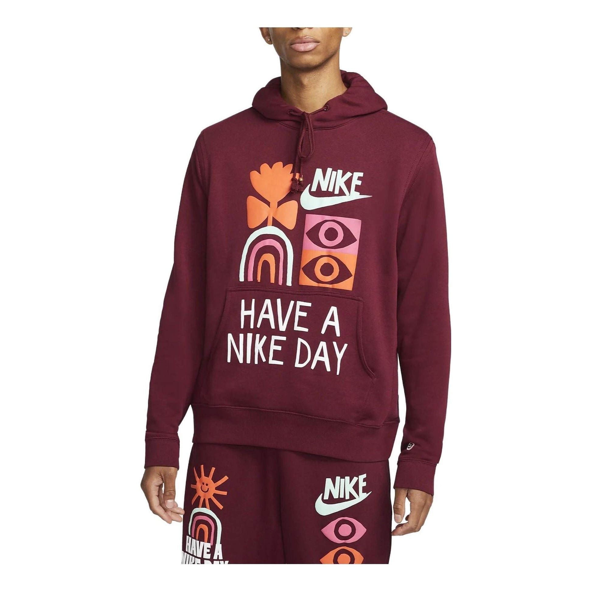 Nike Sportswear French Terry Pullover Hoodie 'Red' DQ4171-063