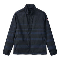 FILA Logo Zipper hooded Jacket Blue F11M121705F-NV