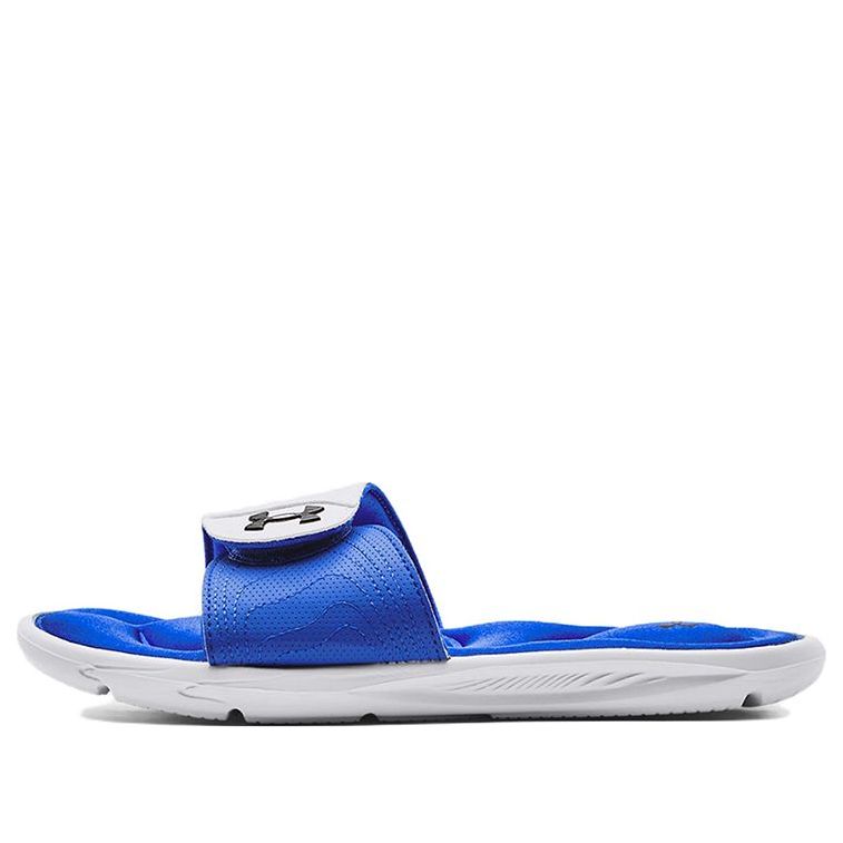 (WMNS) Under Armour Ignite 9 Slide 'White Versa Blue' 3022717-114