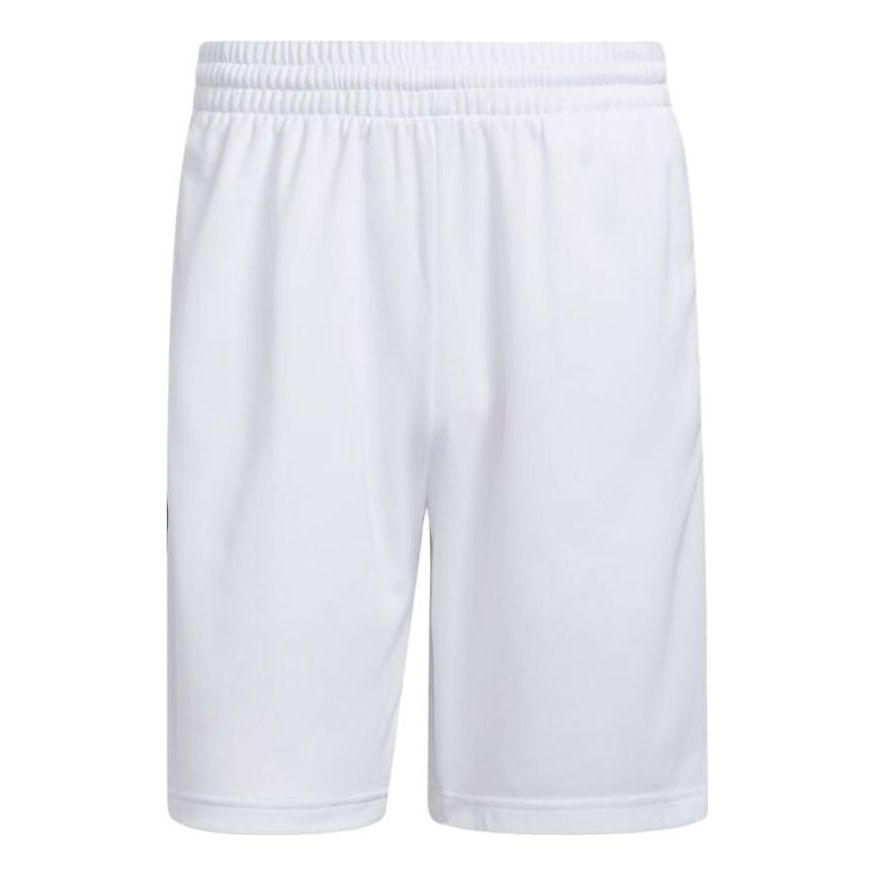 adidas Legends 3-Stripes Basketball Shorts 'White Black' IC2451