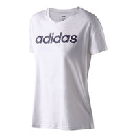 (WMNS) adidas Sports Stylish Casual Round Neck Short Sleeve White EI4579