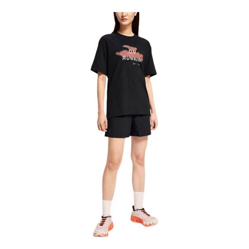 (WMNS) On Running Club-T Flow T-Shirt 'Black' 1WE11630553