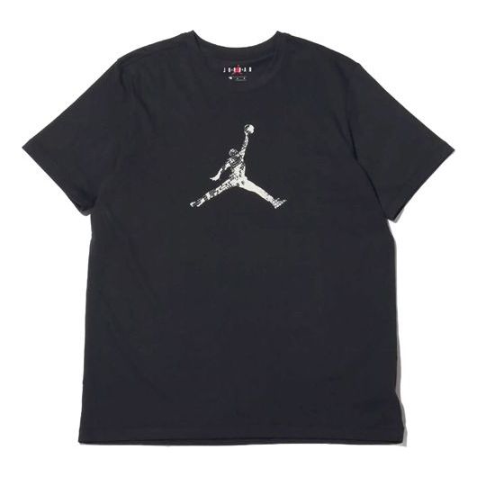 Air Jordan 11 Jumpman Tee White snake pattern Logo Short Sleeve Black CI0323-010