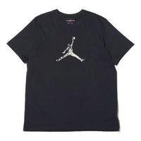 Air Jordan 11 Jumpman Tee White snake pattern Logo Short Sleeve Black CI0323-010