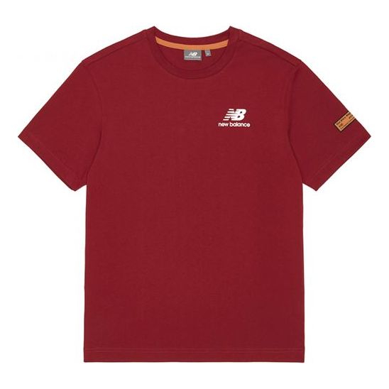 New Balance Logo Round Neck Short Sleeve Red NEA34013-BUR