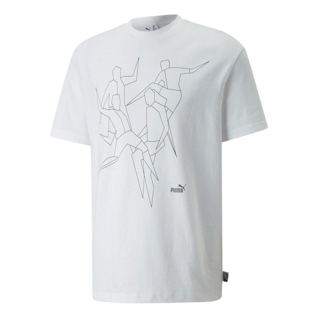 PUMA Lounge Graphic Tee 'White' 536853-02
