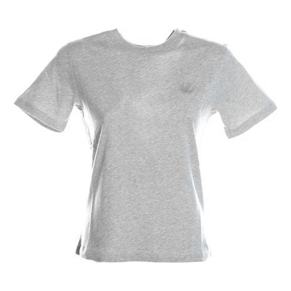 McQ Alexander McQueen Embroidered Round Neck Pullover Short Sleeve light grey 473705-RMT76-1207
