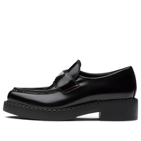 (WMNS) PRADA Chocolate Sharp loafers 'Black Brushed Leather' 1D673M-055-F0002-F-050