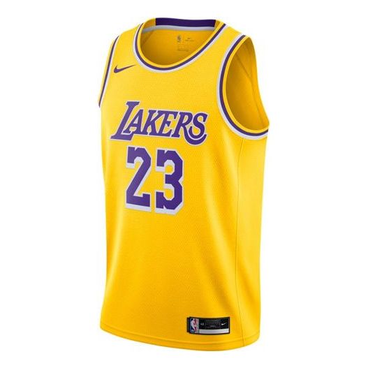 Nike NBA Team limited Jersey SW Fan Edition Los Angeles Lakers LeBron James No. 23 2020-2021 Season Yellow CW3669-734