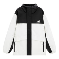 New Balance Logo Urban Remix Woven Jacket Asia Sizing 'White Black' AMJ33359-CIC