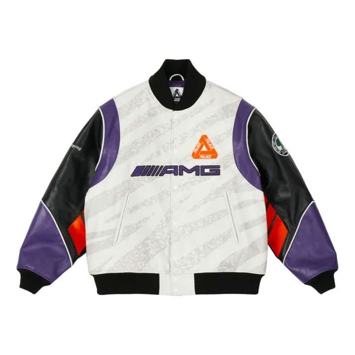 PALACE SS21 x AMG Crossover Driving Jacket Multi Apple Logo Racing Unisex White P20AMGJK001