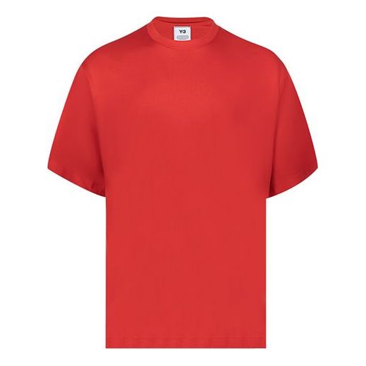 Men's Y-3 SS21 Classic Offset Logo Printing Short Sleeve Red GV4187
