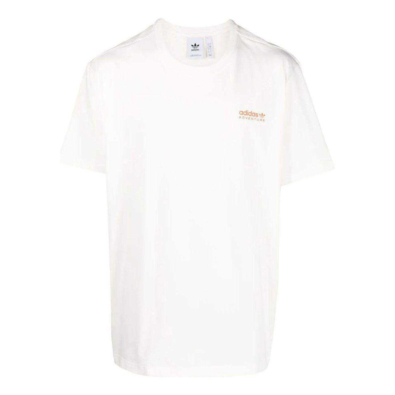Men's adidas SS22 Plain Weave Knit Cotton Short Sleeve White T-Shirt HF4784