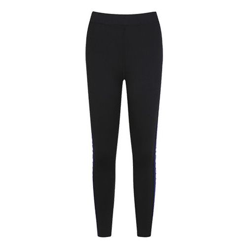 MLB Tight Side LOGO Los Angeles Dodgers Athleisure Casual Sports gym pants Black 31LG02941-07I
