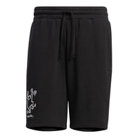Men's adidas neo x . Crossover Cartoon Stripe Athleisure Casual Sports Shorts Black HD7259