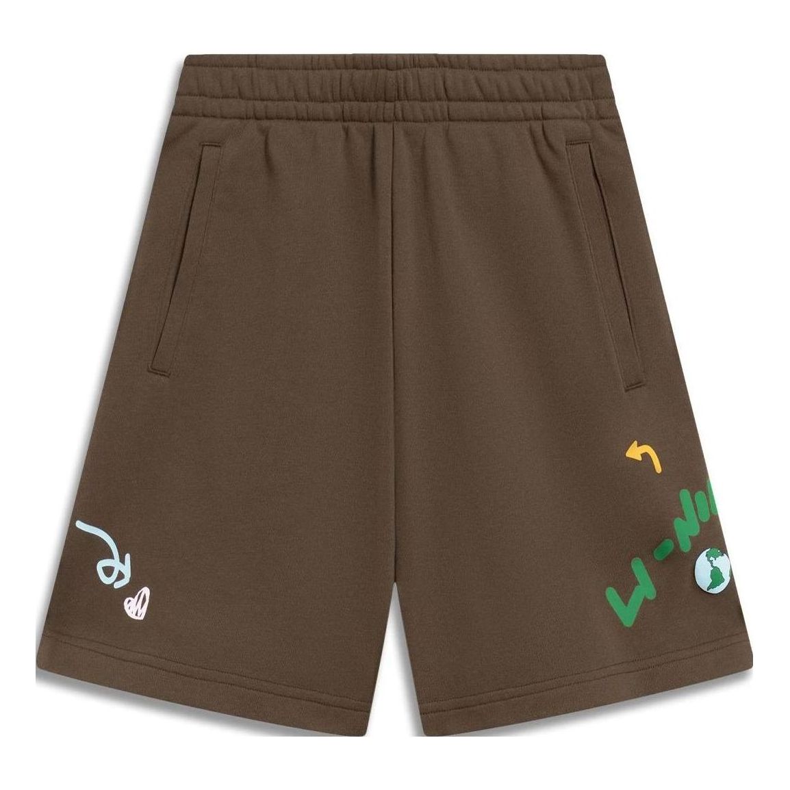 (WMNS) Li-Ning Graphic Shorts 'Brown' AKST664-4