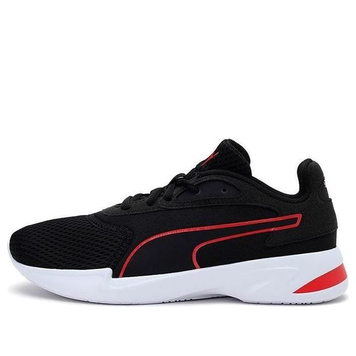 (GS) PUMA Jaro Low Top Running Shoes Black/White/Red 193418-01