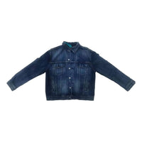 Balenciaga Back Logo Denim Jacket 'Blue' 557351TBP484009
