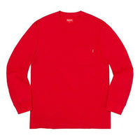 Supreme FW19 Week 12 L/S Pocket Tee Red Long Sleeves Unisex SUP-FW19-1033