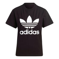 (WMNS) adidas Adicolor Classics Trefoil T-Shirt Asia Sizing 'Black White' IB7421