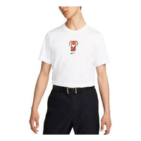 Men's Nike Tiger Woods Frank Cartoon Printing Round Neck Short Sleeve White T-Shirt DR7722-100