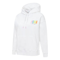 (WMNS) PUMA Logo SWxP Graphic Hoodie 'White' 535333-02