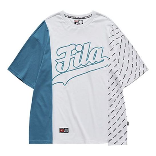 FILA FUSION Contrasting Colors Short Sleeve Unisex White T11M931127F-WT