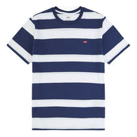 Men's Levis Round Neck Stripe Short Sleeve Blue White T-Shirt 56809-0039