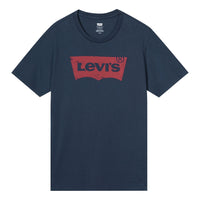 Men's Levis Alphabet Logo Loose Round Neck Short Sleeve Navy Blue 17783-0139