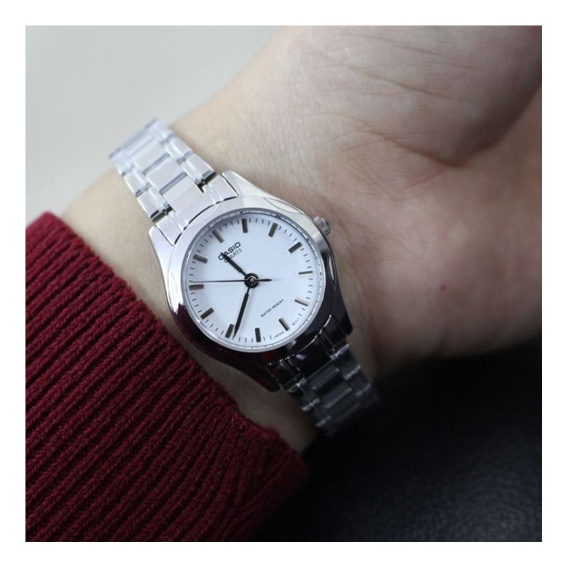CASIO STANDARD Serieses Men's White Waterproof White Dial Mens White Analog MTP-1275D-7A