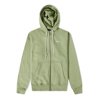 Nike Solo Swoosh Fleece Full Zip Jackets 'Oil Green' DR0403-386