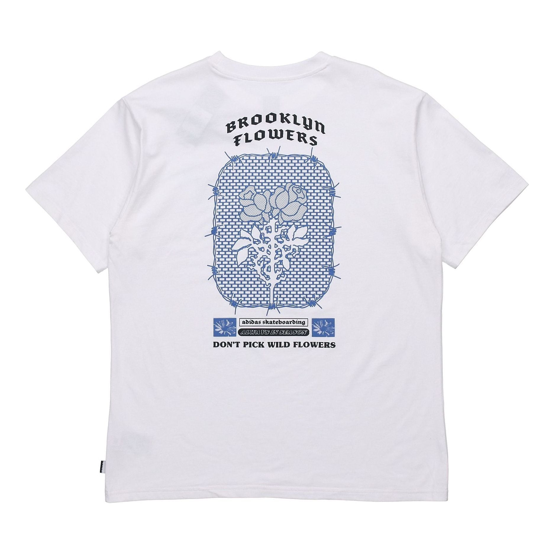 adidas originals Bk Tee Back Printing Sports Round Neck Short Sleeve White EC7298