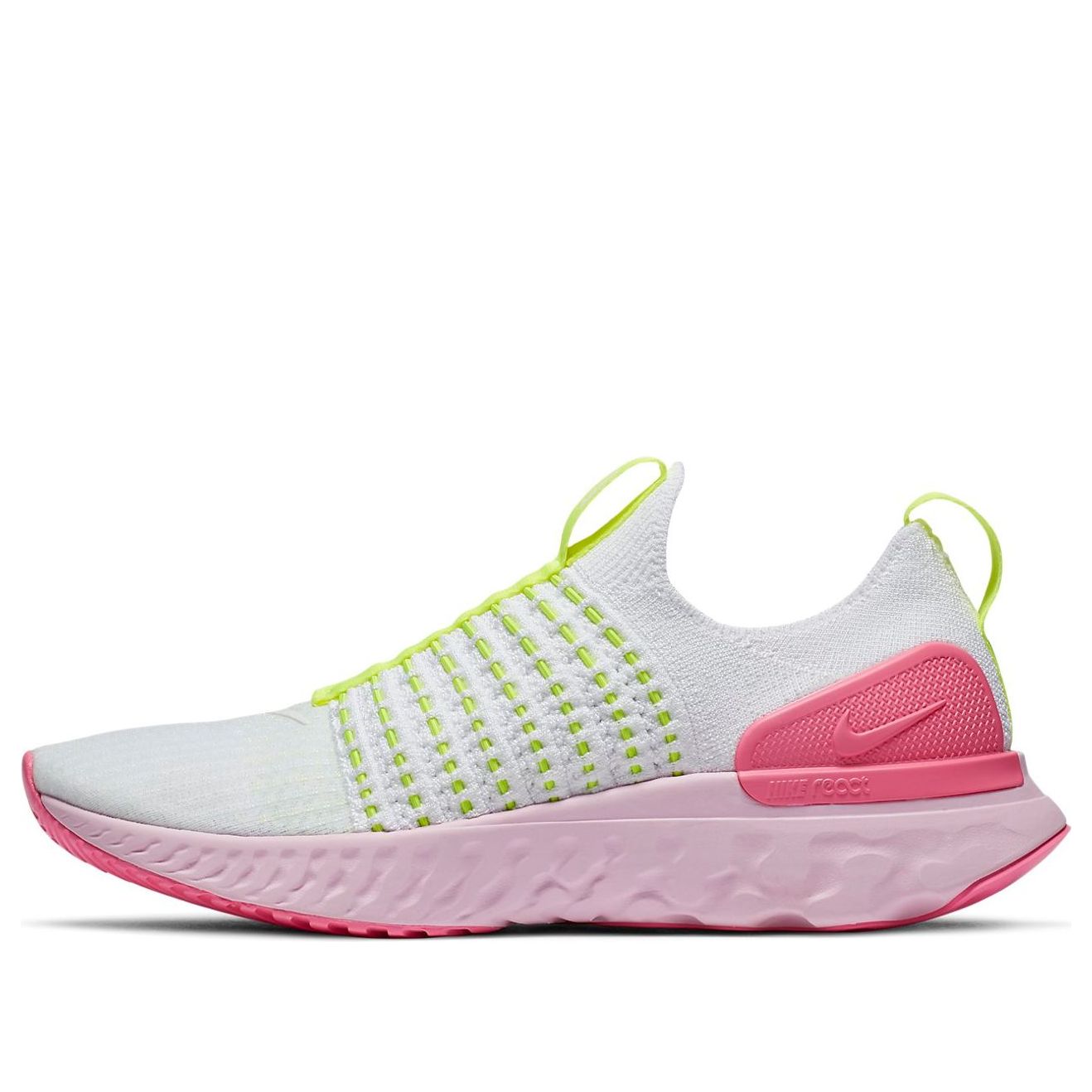 (WMNS) Nike React Phantom Run Flyknit 2 'White Volt Pink Glow' CZ7991-100
