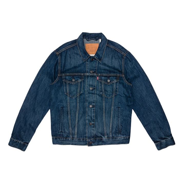 Men's Levis Loose Casual Denim Jacket Dark Blue 72334-0352
