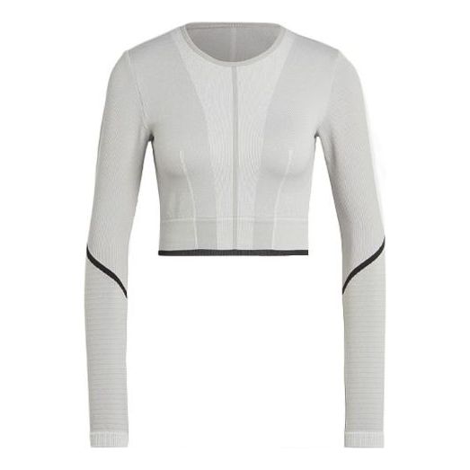 (WMNS) adidas by Stella McCartney TrueStrength Long Sleeve Top 'Grey' HR4511