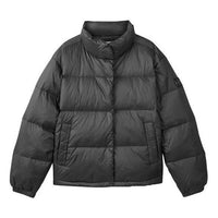 (WMNS) Skechers Short Down Jacket 'Black Blue White' L421W040